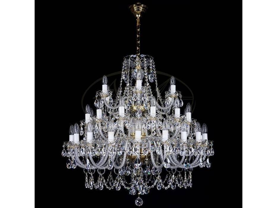 люстра хрустальная Artglass Andrea   [ANDREA XXXVI. CE] шлифованная латунь