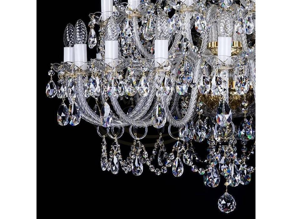 люстра хрустальная Artglass Andrea   [ANDREA XXXVI. CE] шлифованная латунь