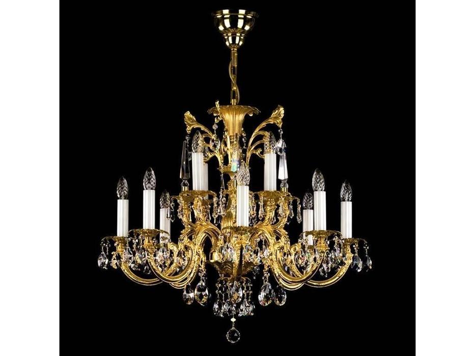 люстра хрустальная Artglass Arabela ARABELA  [ARABELA NICKEL CE] шлиифованная латунь
