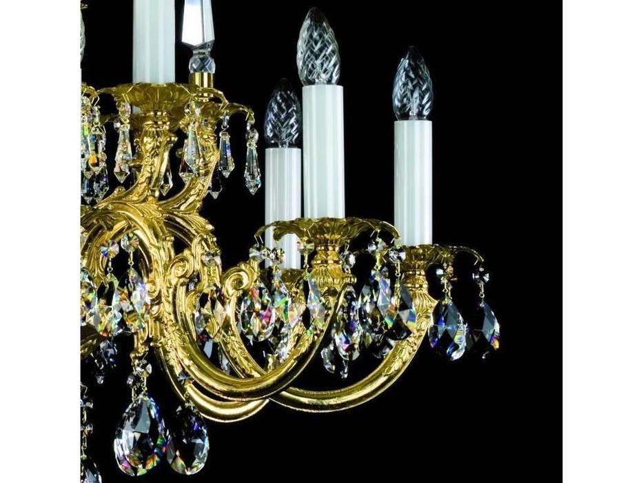 люстра хрустальная Artglass Arabela ARABELA  [ARABELA NICKEL CE] шлиифованная латунь