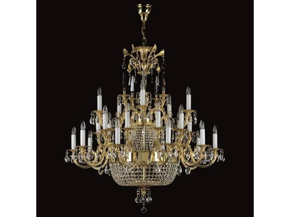 люстра хрустальная Artglass Arabela   [ARABELA dia 1200 DARK PATINA] шлифованная латунь