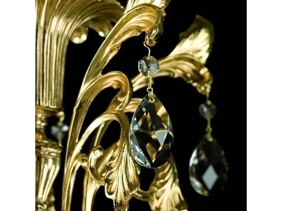 люстра хрустальная Artglass Arabela   [ARABELA dia 1200 DARK PATINA] шлифованная латунь