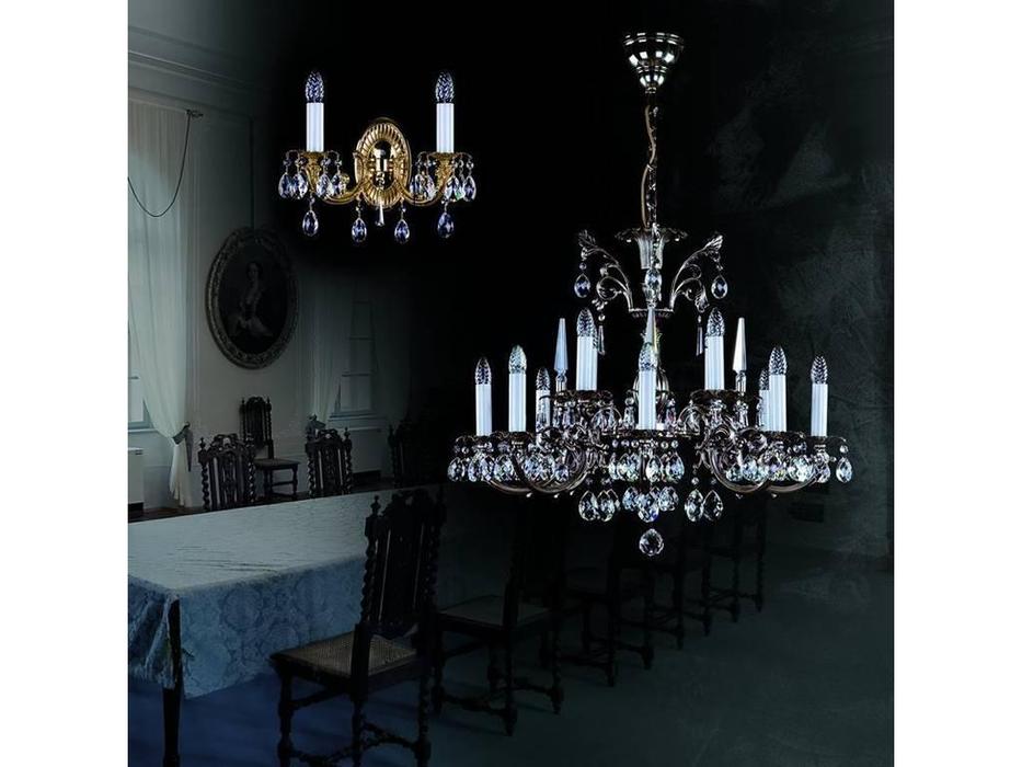 люстра хрустальная Artglass Arabela   [ARABELA NICKEL ANTIQUE CE] никель антик