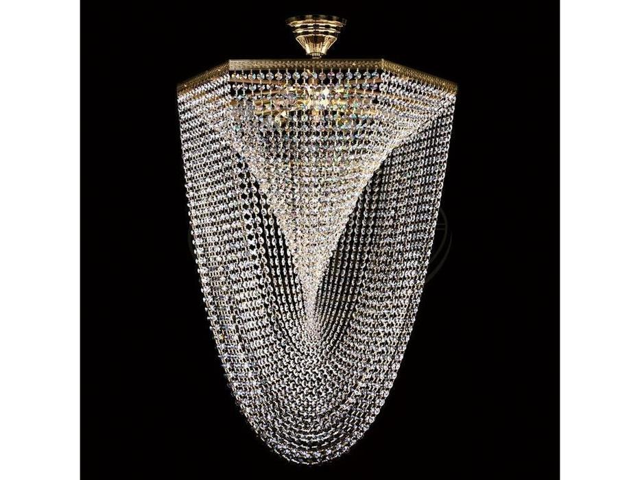 люстра хрустальная Artglass Carlisle CARLISLE  [CARLISLE CE] шлифованная латунь