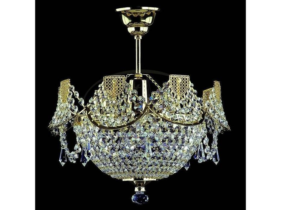 люстра хрустальная Artglass Irena IRENA II  [IRENA CE] шлифованная латунь