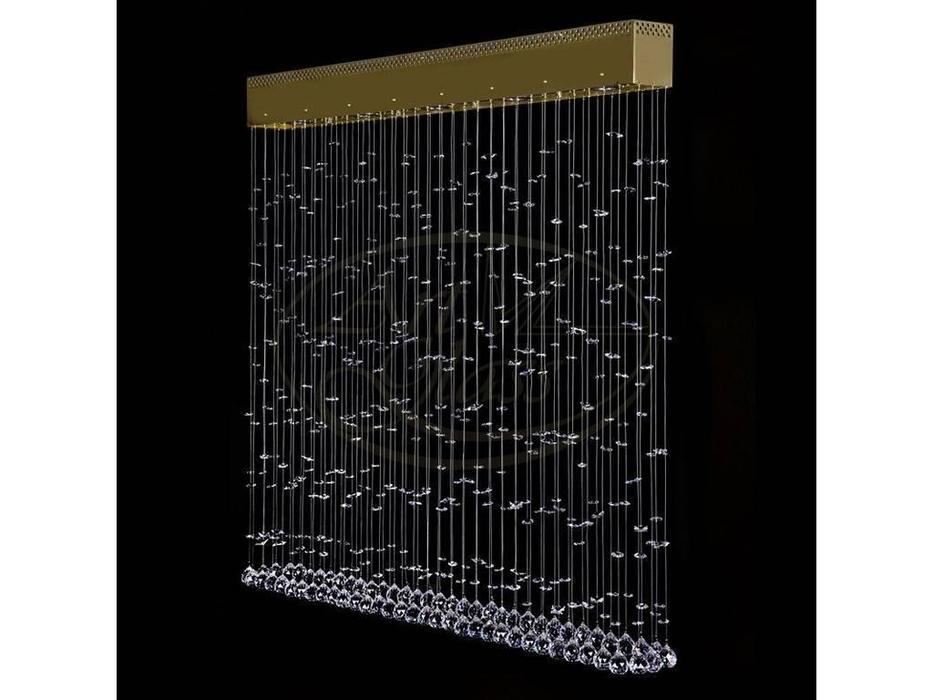 люстра хрустальная Artglass Curtain CURTAIN III  5x25  [CURTAIN III. CE] шлифованная латунь