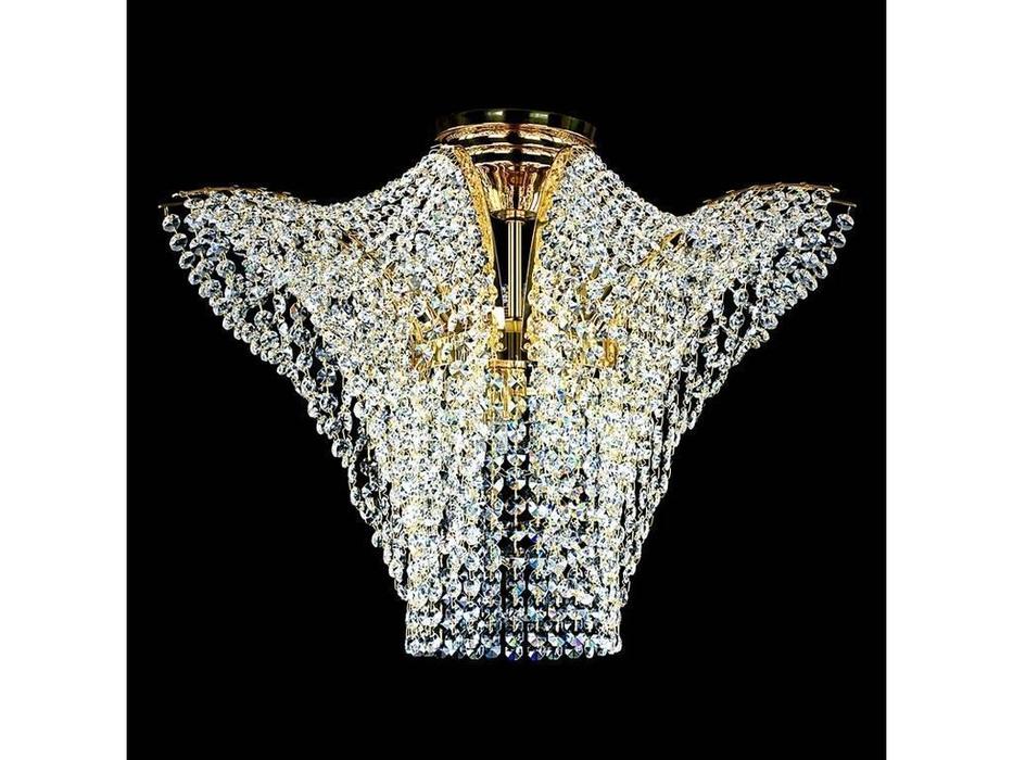 люстра хрустальная Artglass Melanie MELANIE  [MELANIE DIA 550x300 CE] шлифованная латунь