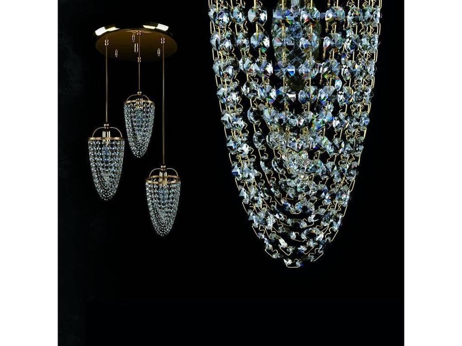 люстра Artglass Small Game SMALL GAME  [SMALL GAME 03-03 CE] шлиифованная латунь