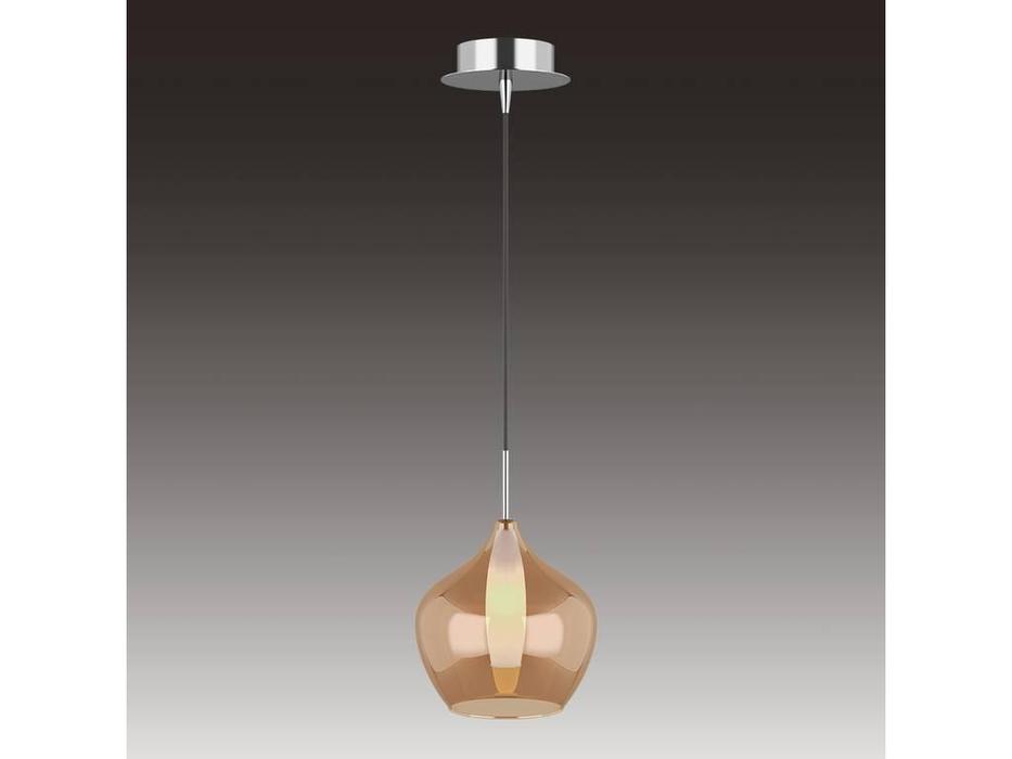 люстра подвесная Lightstar Pentola 1х25W G9  [803043] хром, янтарь