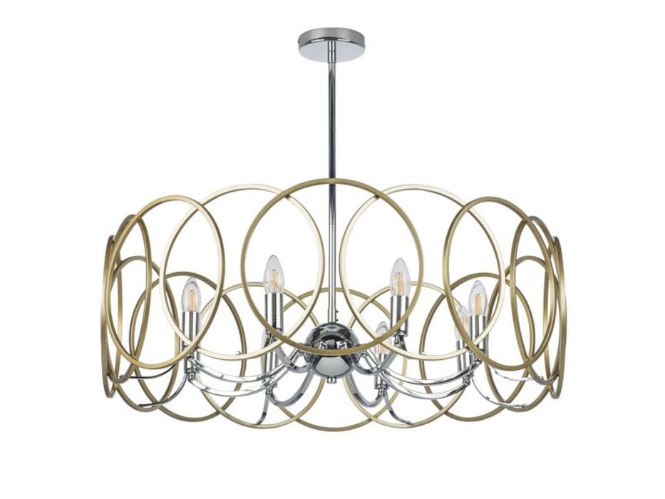 люстра потолочная Lightstar Regolo 8х40W E14  [713083] хром, золото