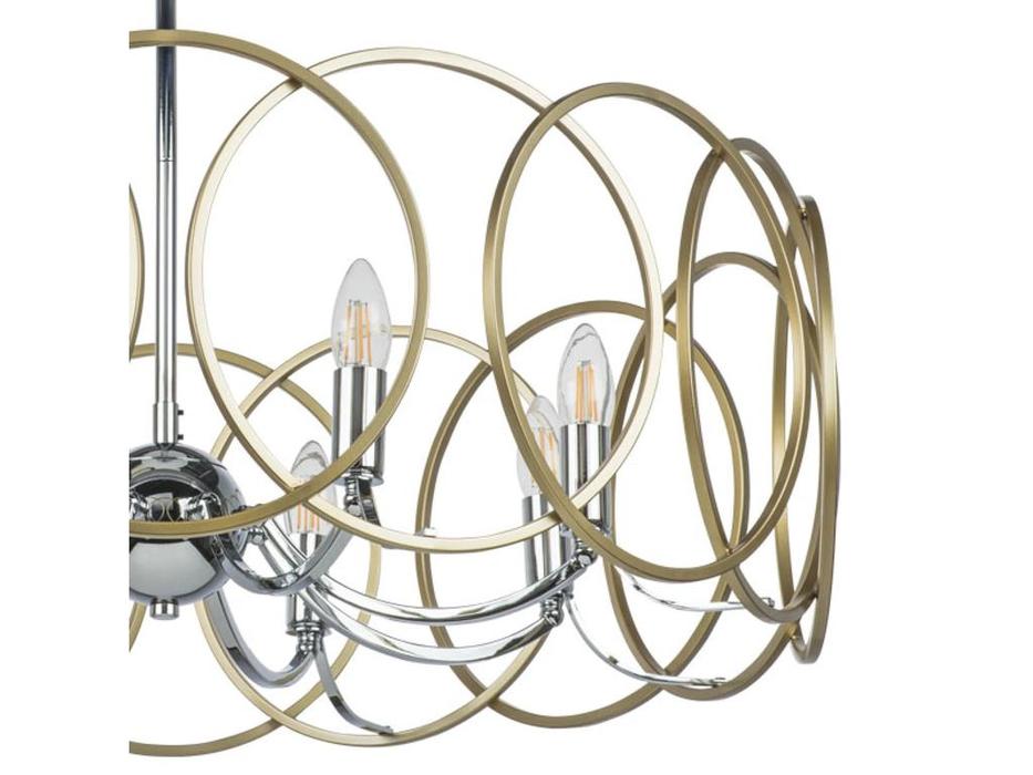 люстра потолочная Lightstar Regolo 8х40W E14  [713083] хром, золото
