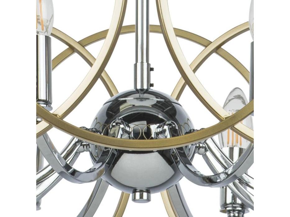 люстра потолочная Lightstar Regolo 8х40W E14  [713083] хром, золото