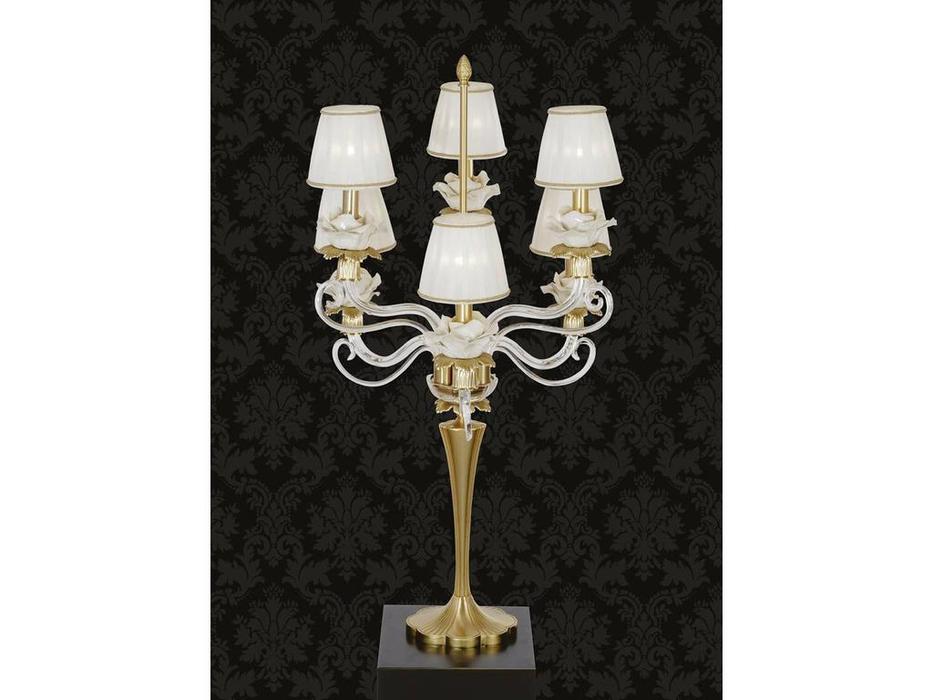 лампа настольная Jago Flower 6х40W-E14  [NCL 305 ARG/NERO] хром, черный