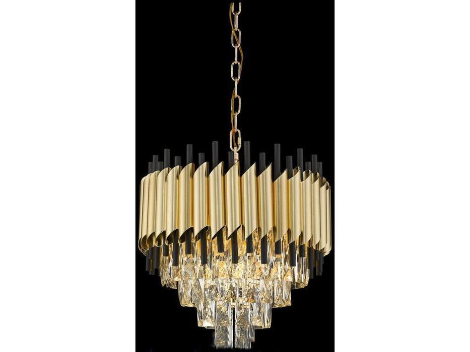 люстра подвесная Wertmark Cartuccia   [WE138.12.403] satin gold, black
