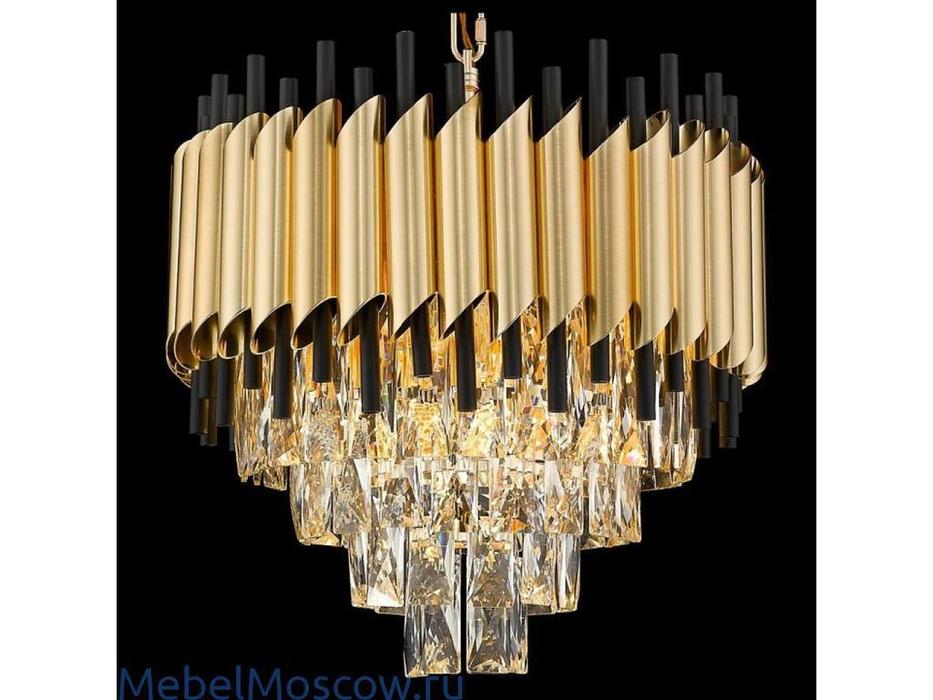 люстра подвесная Wertmark Cartuccia   [WE138.21.403] satin gold, black