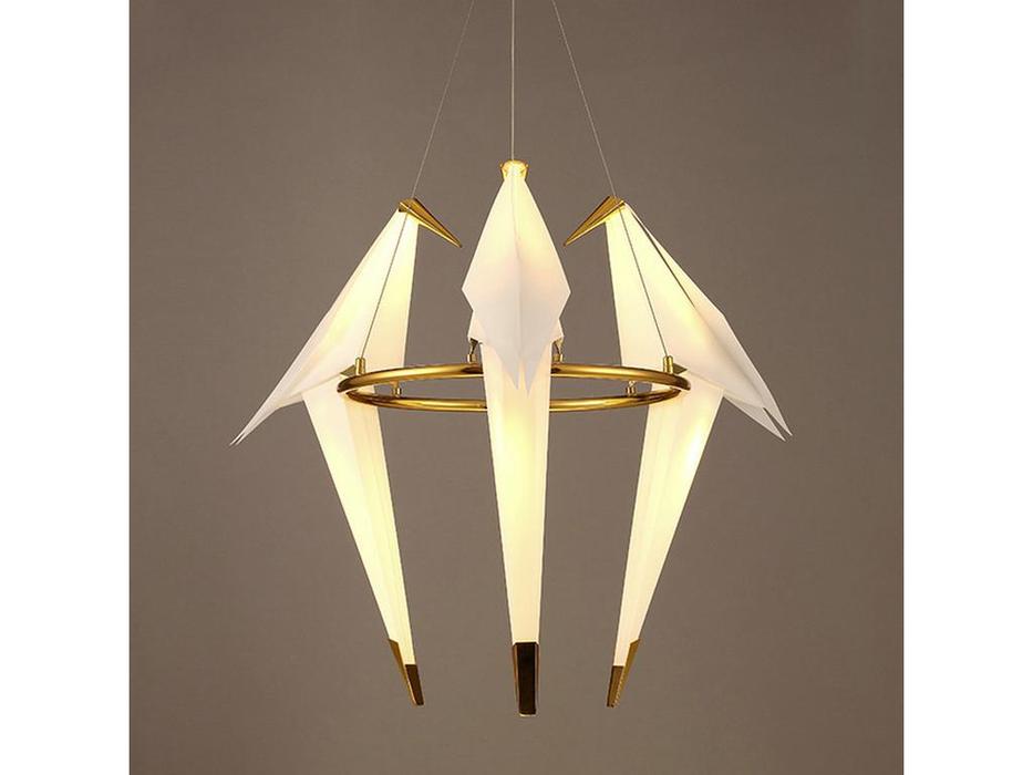 люстра подвесная STG Origami Bird   [11979] белый, золото