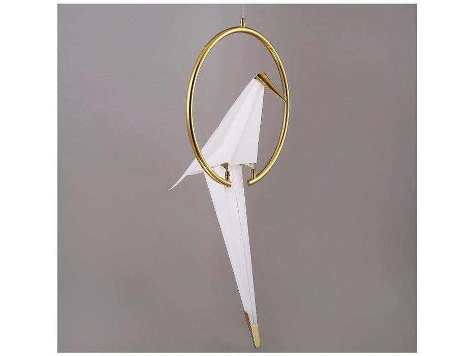 люстра подвесная STG Origami Bird   [11978] белый, золото