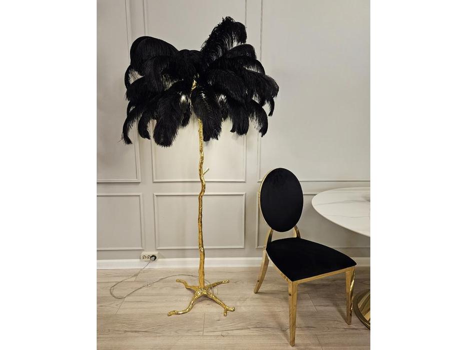 торшер STG The Feather Floor Lamp   [17719] черный, золото