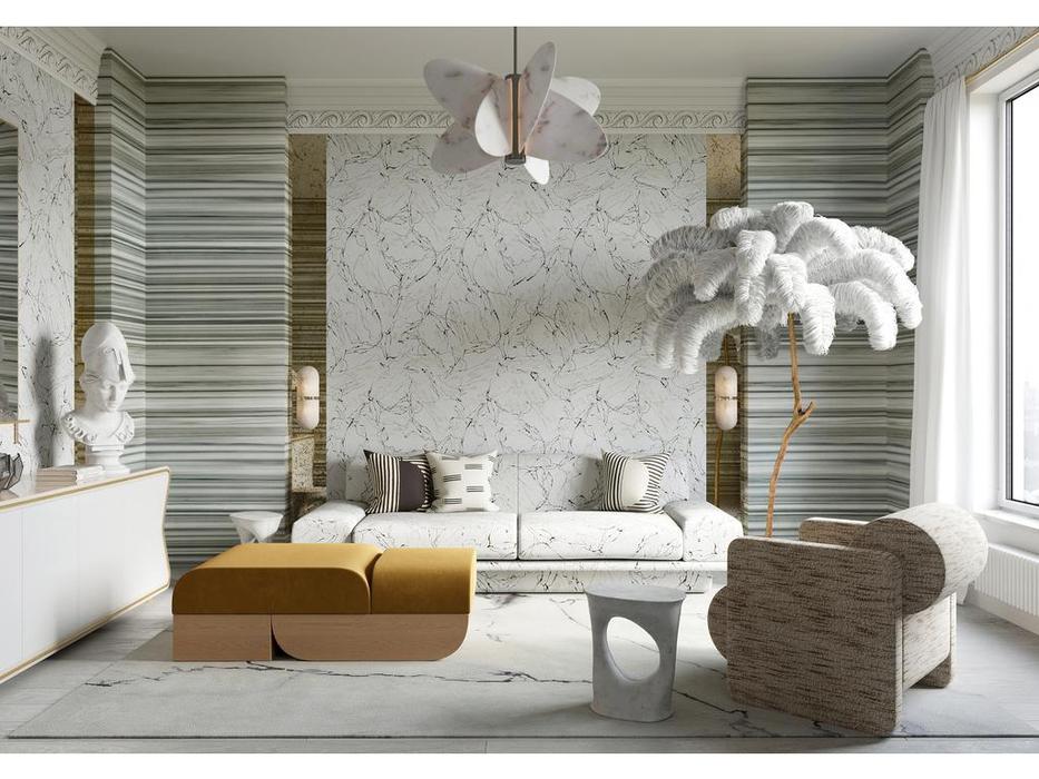 торшер STG The Feather Floor Lamp   [17719] белый, золото