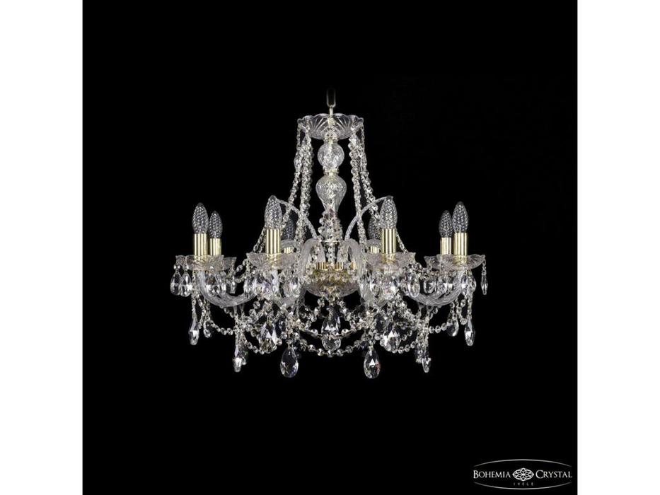 люстра хрустальная Bohemia Ivele Crystal 1411/8/240 G   [1411/8/240 G] прозрачный