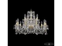 люстра хрустальная Bohemia Ivele Crystal 1402/10+5/240 G   [1402/10+5/240 G] прозрачный