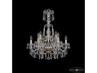 люстра хрустальная Bohemia Ivele Crystal 1403/6+3/195/XL-65 G   [1403/6+3/195/XL-65 G] прозрачный