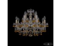 люстра хрустальная Bohemia Ivele Crystal 1410/8+4/195 Pa V1003   [1410/8+4/195 Pa V1003] прозрачный