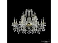 люстра хрустальная Bohemia Ivele Crystal 1410/8+4/240 G V0300   [1410/8+4/240 G V0300] прозрачный