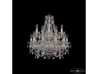 люстра хрустальная Bohemia Ivele Crystal 1411/10+5/195/2d G   [1411/10+5/195/2d G] прозрачный