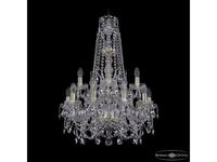 люстра хрустальная Bohemia Ivele Crystal 1411/10+5/195/XL-80/2d G   [1411/10+5/195/XL-80/2d G] прозр