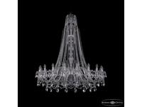 люстра хрустальная Bohemia Ivele Crystal 1411/20/460/XL-154 Ni   [1411/20/460/XL-154 Ni] прозрачный